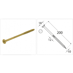 DMX 311020 - CS 10200 Wkręt ciesielski 10x200 - (50/op)